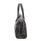 Bolso de mano Soho Tassel Tote Piel de becerro graneada negra