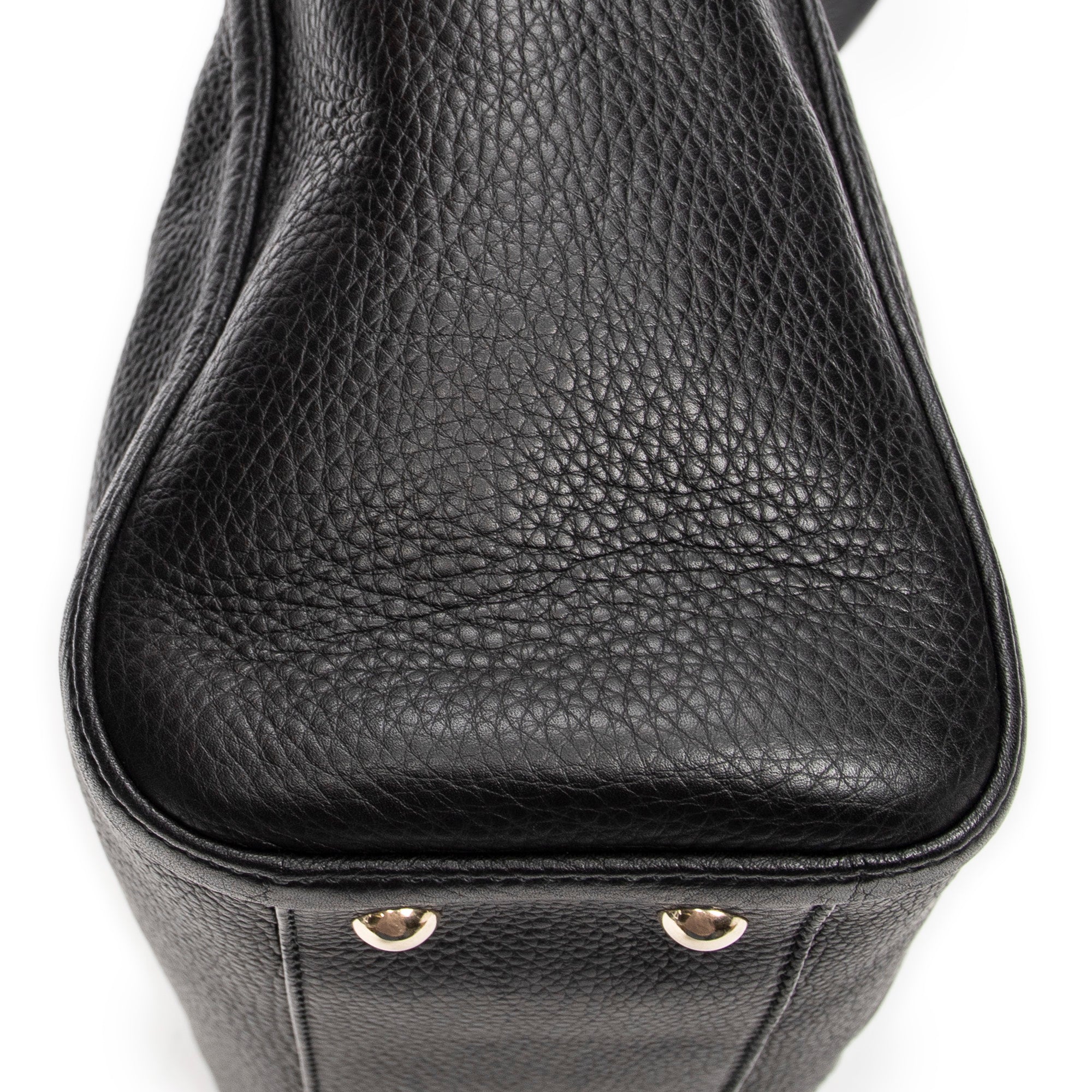 Bolso de mano Soho Tassel Tote Piel de becerro graneada negra