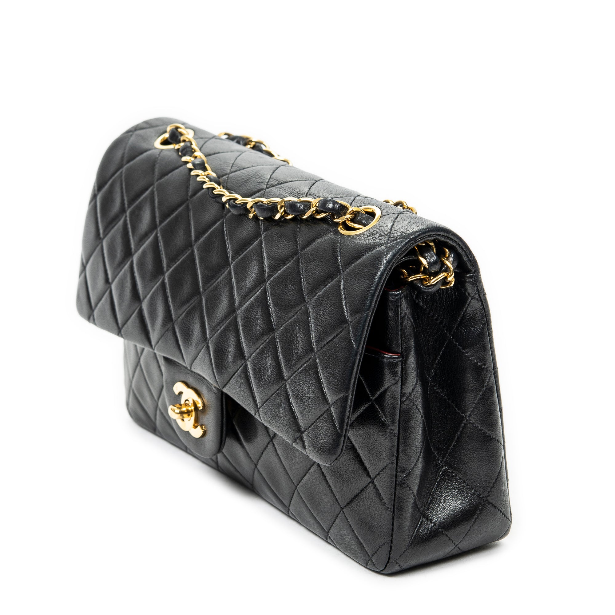 Shoulder bag Classic Double Flap 26 Black Quilted Lambskin Leather