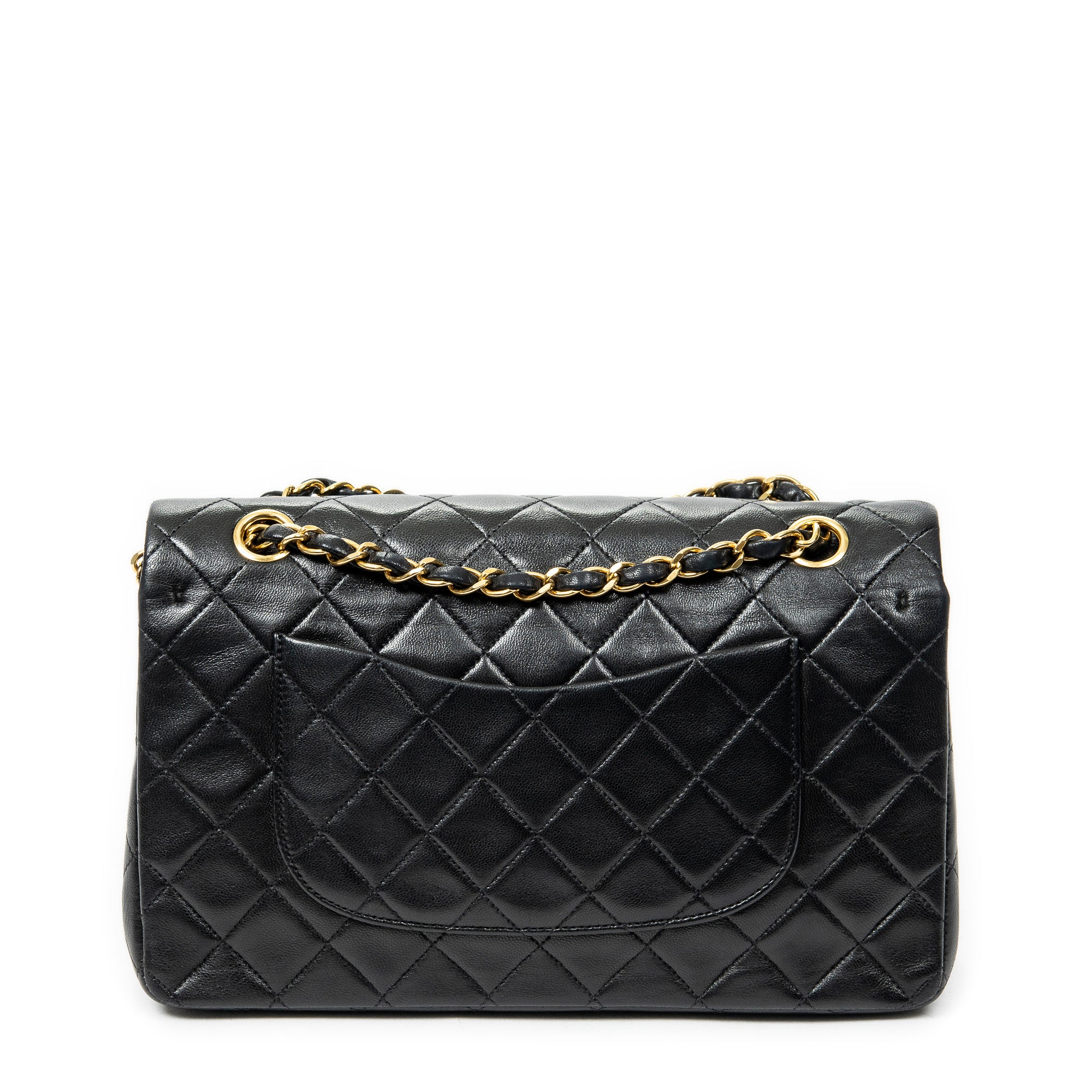 Shoulder bag Classic Double Flap 26 Black Quilted Lambskin Leather