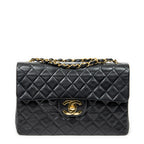 Shoulder bag Maxi Jumbo XL Flap Black Quilted Lambskin Leather