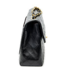 Shoulder bag Maxi Jumbo XL Flap Black Quilted Lambskin Leather