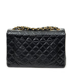 Shoulder bag Maxi Jumbo XL Flap Black Quilted Lambskin Leather