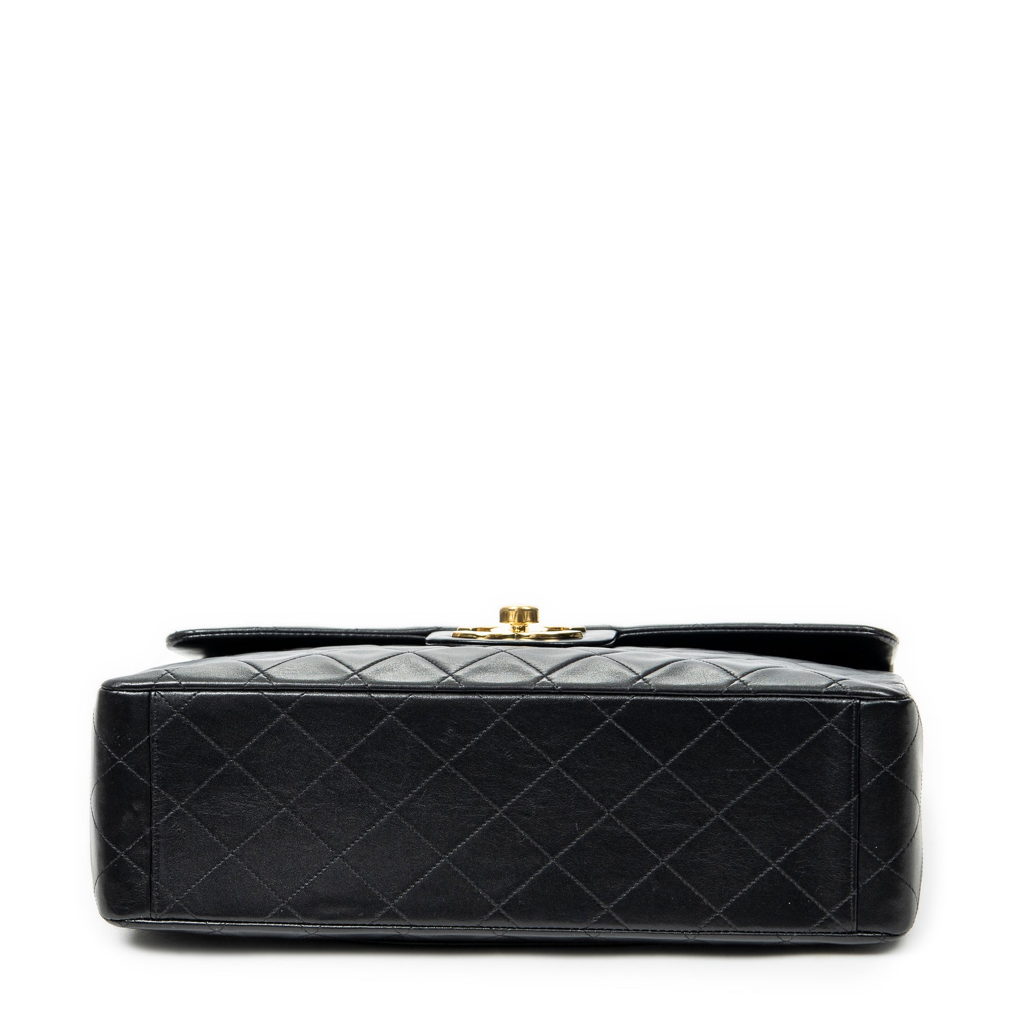 Shoulder bag Maxi Jumbo XL Flap Black Quilted Lambskin Leather