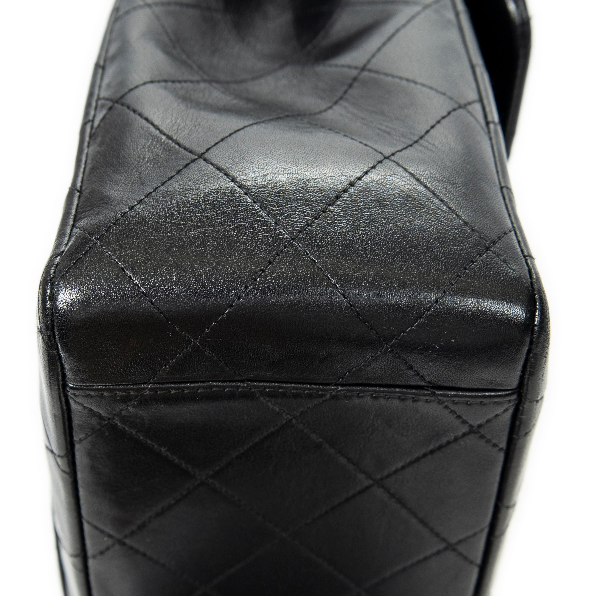 Shoulder bag Maxi Jumbo XL Flap Black Quilted Lambskin Leather