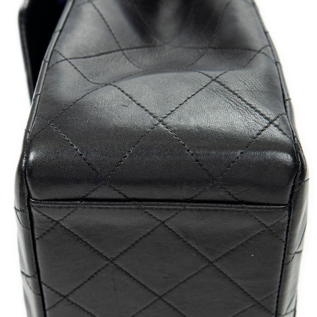 Shoulder bag Maxi Jumbo XL Flap Black Quilted Lambskin Leather