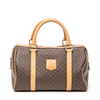 Bolso de Mano Vintage Pequeño Boston Marrón Lona Revestida Macadam
