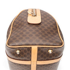 Bolso de Mano Vintage Pequeño Boston Marrón Lona Revestida Macadam