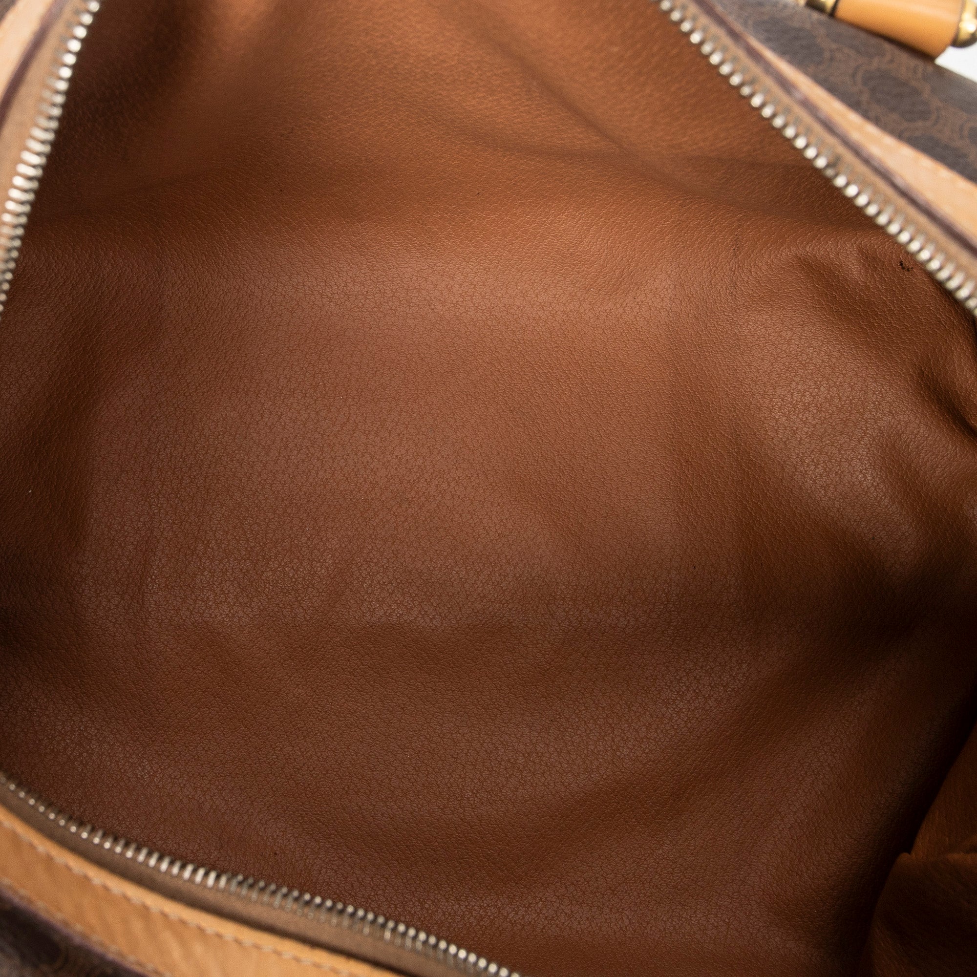 Bolso de Mano Vintage Pequeño Boston Marrón Lona Revestida Macadam