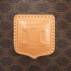 Bolso de Mano Vintage Pequeño Boston Marrón Lona Revestida Macadam