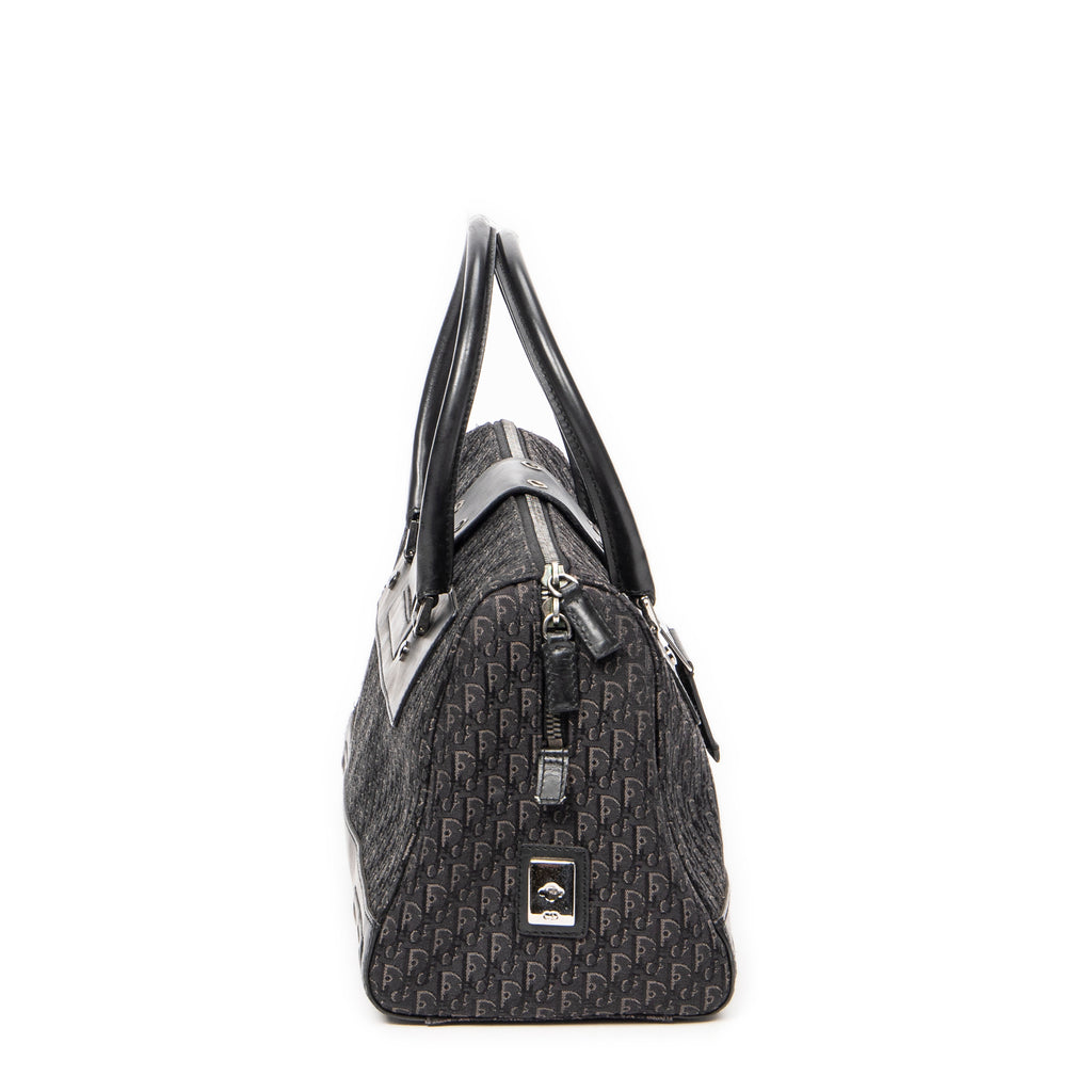 Handbag Street Chic Top Handle Black Diorissimo Canvas