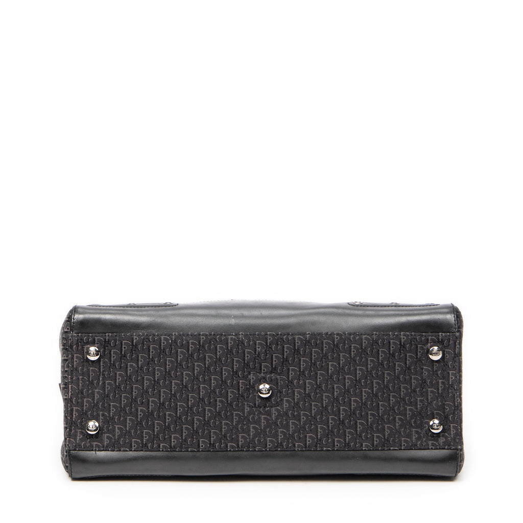 Handbag Street Chic Top Handle Black Diorissimo Canvas