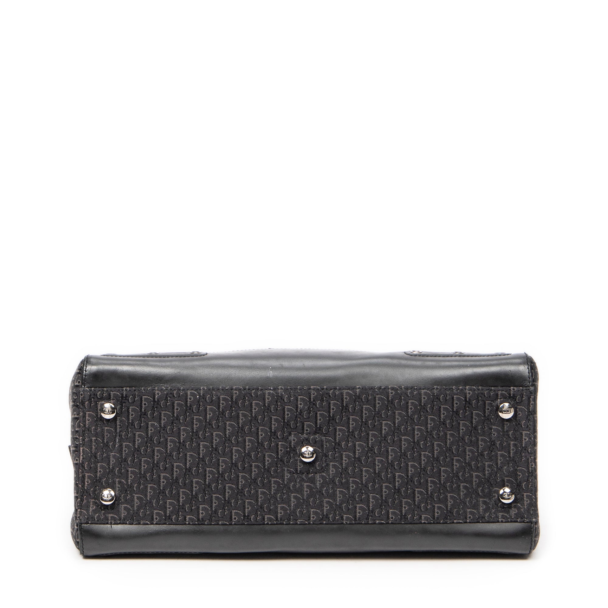 Handbag Street Chic Top Handle Black Diorissimo Canvas