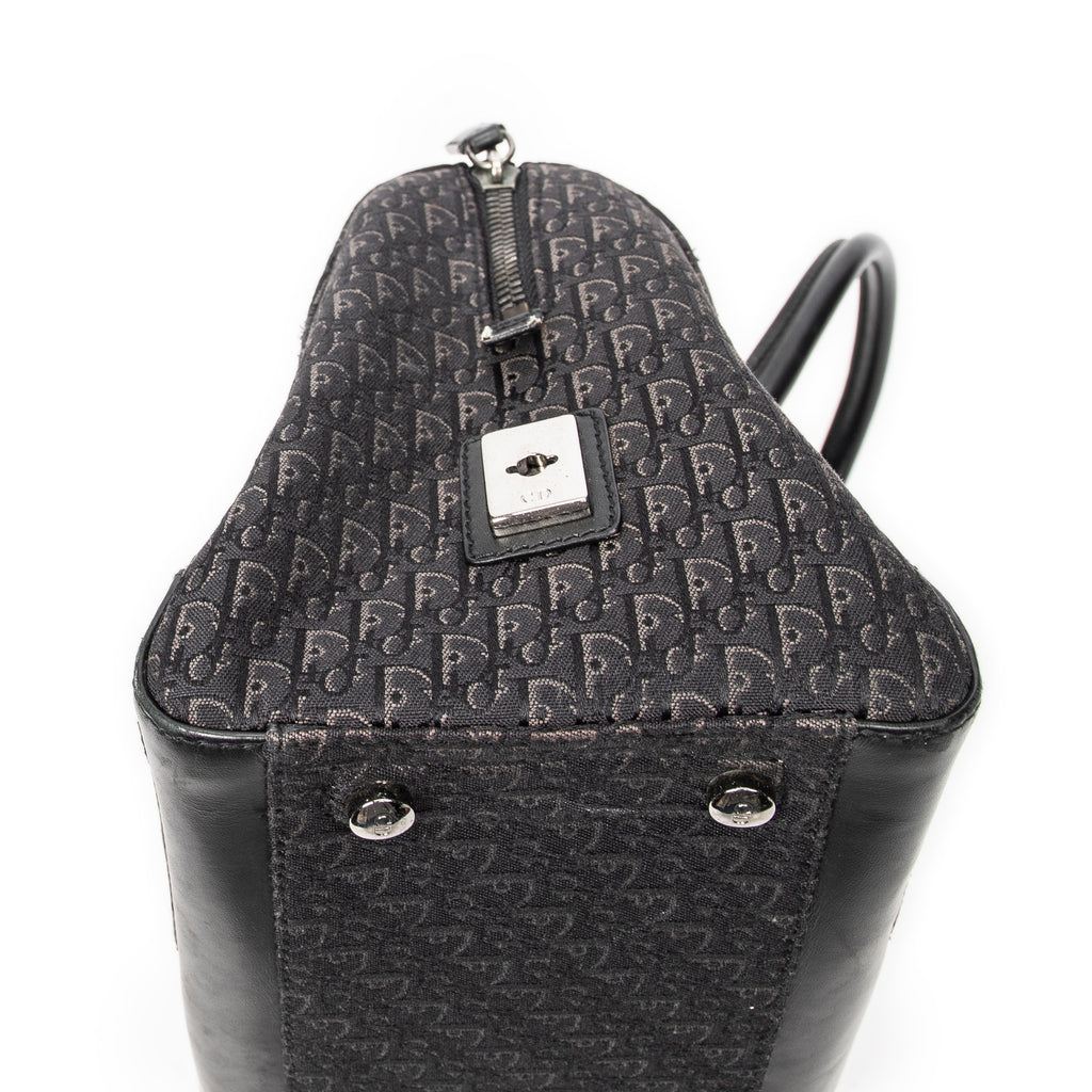 Handbag Street Chic Top Handle Black Diorissimo Canvas