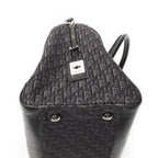 Handbag Street Chic Top Handle Black Diorissimo Canvas