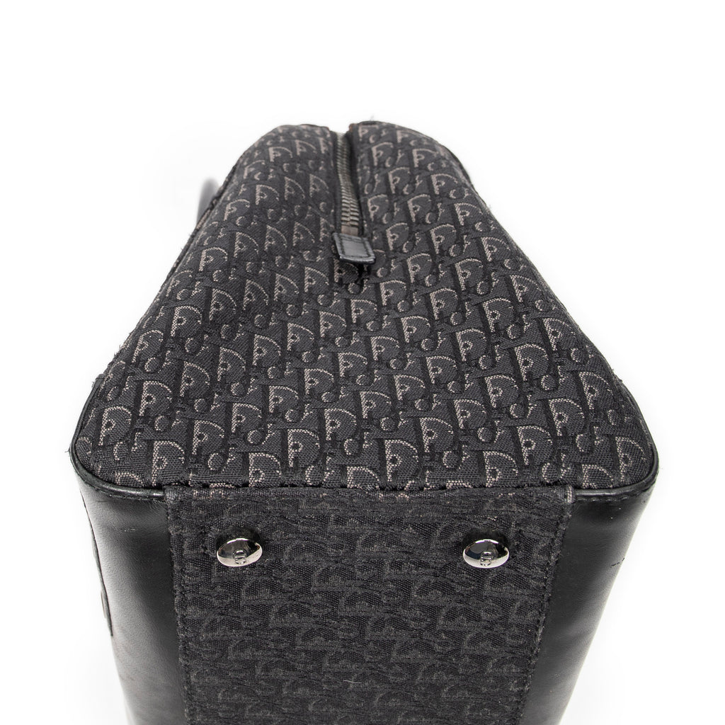 Handbag Street Chic Top Handle Black Diorissimo Canvas