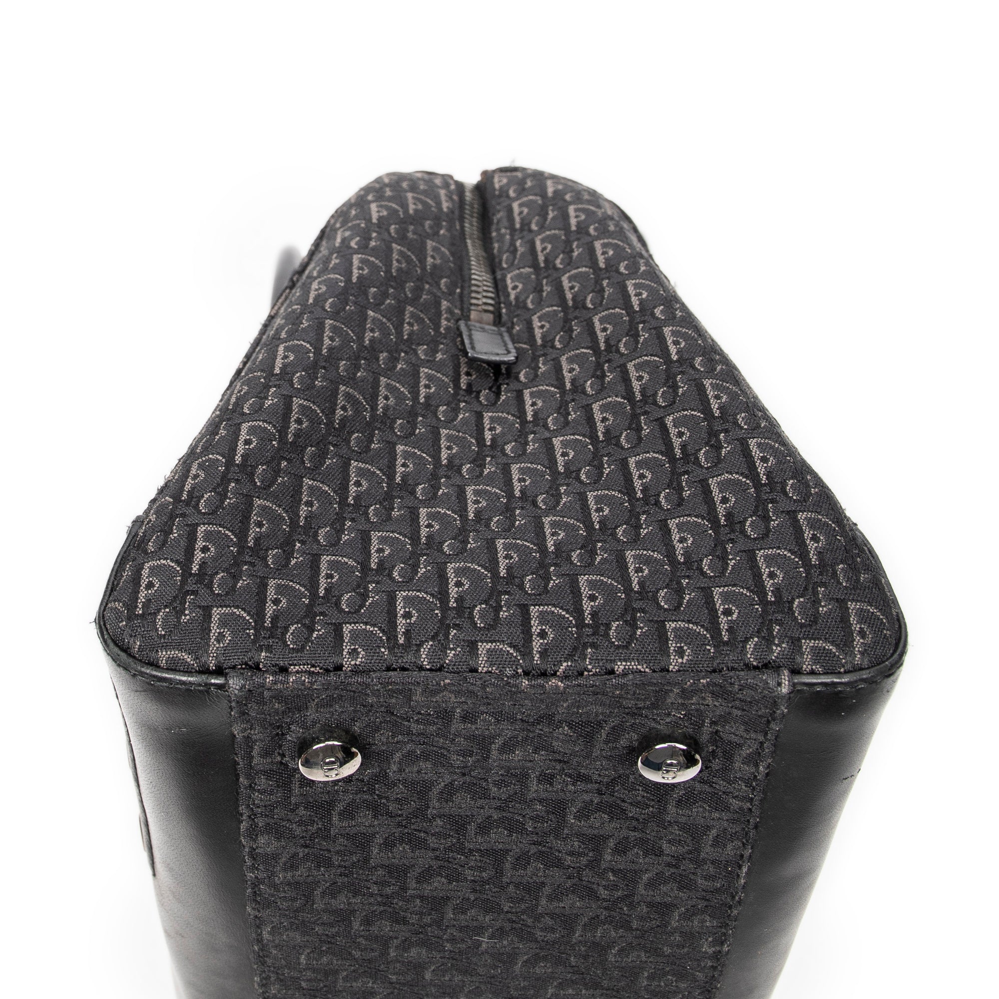 Handbag Street Chic Top Handle Black Diorissimo Canvas