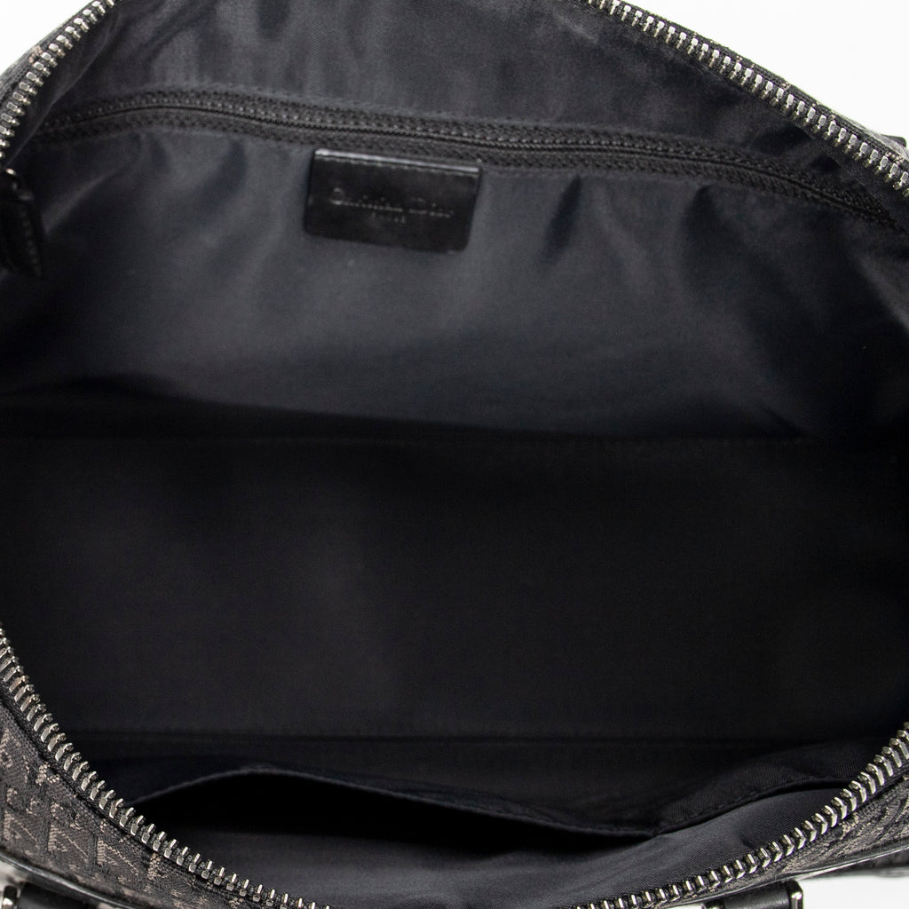 Handbag Street Chic Top Handle Black Diorissimo Canvas