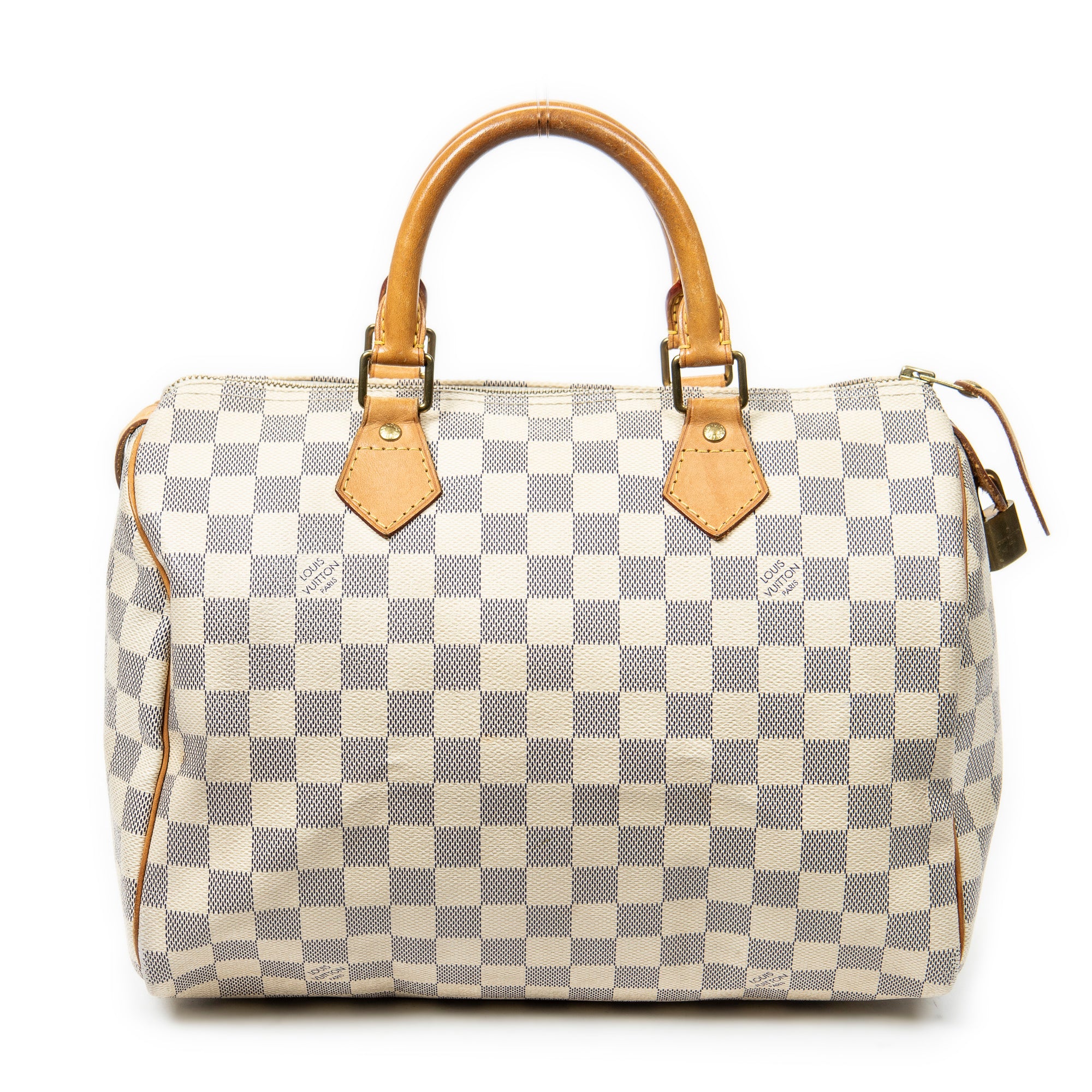 Handbag Speedy 30 Ivory Damier Azur
