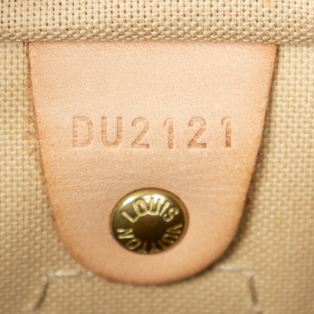 Handbag Speedy 30 Ivory Damier Azur