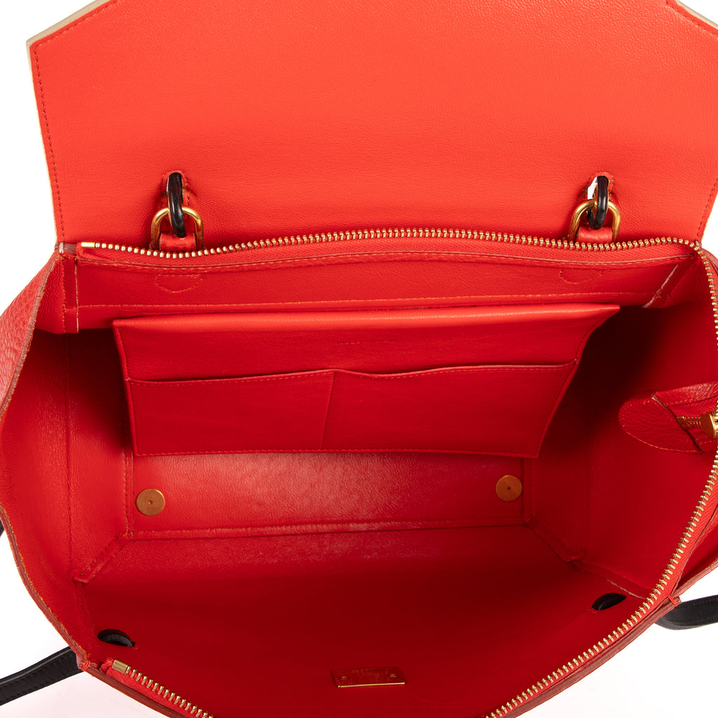 Shoulder bag Mini Tricolor Belt Bag Red Grained Calfskin Leather
