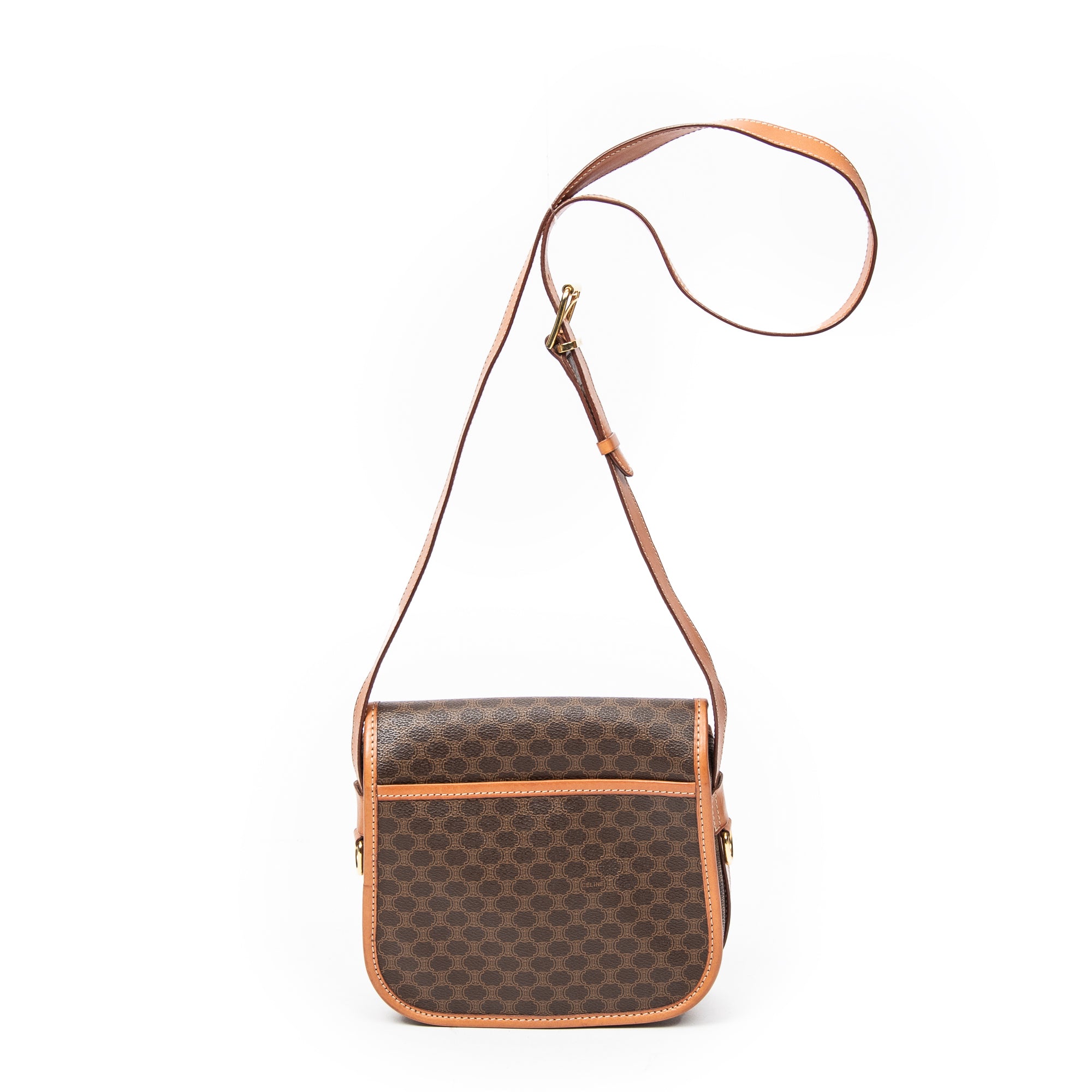 Shoulder bag Buckle Flap Crossbody Brown Macadam Coated Canvas