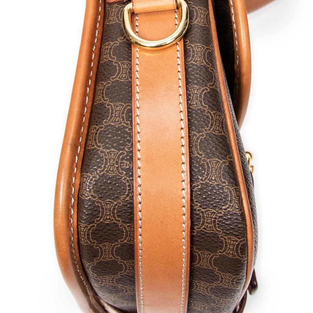 Shoulder bag Buckle Flap Crossbody Brown Macadam Coated Canvas