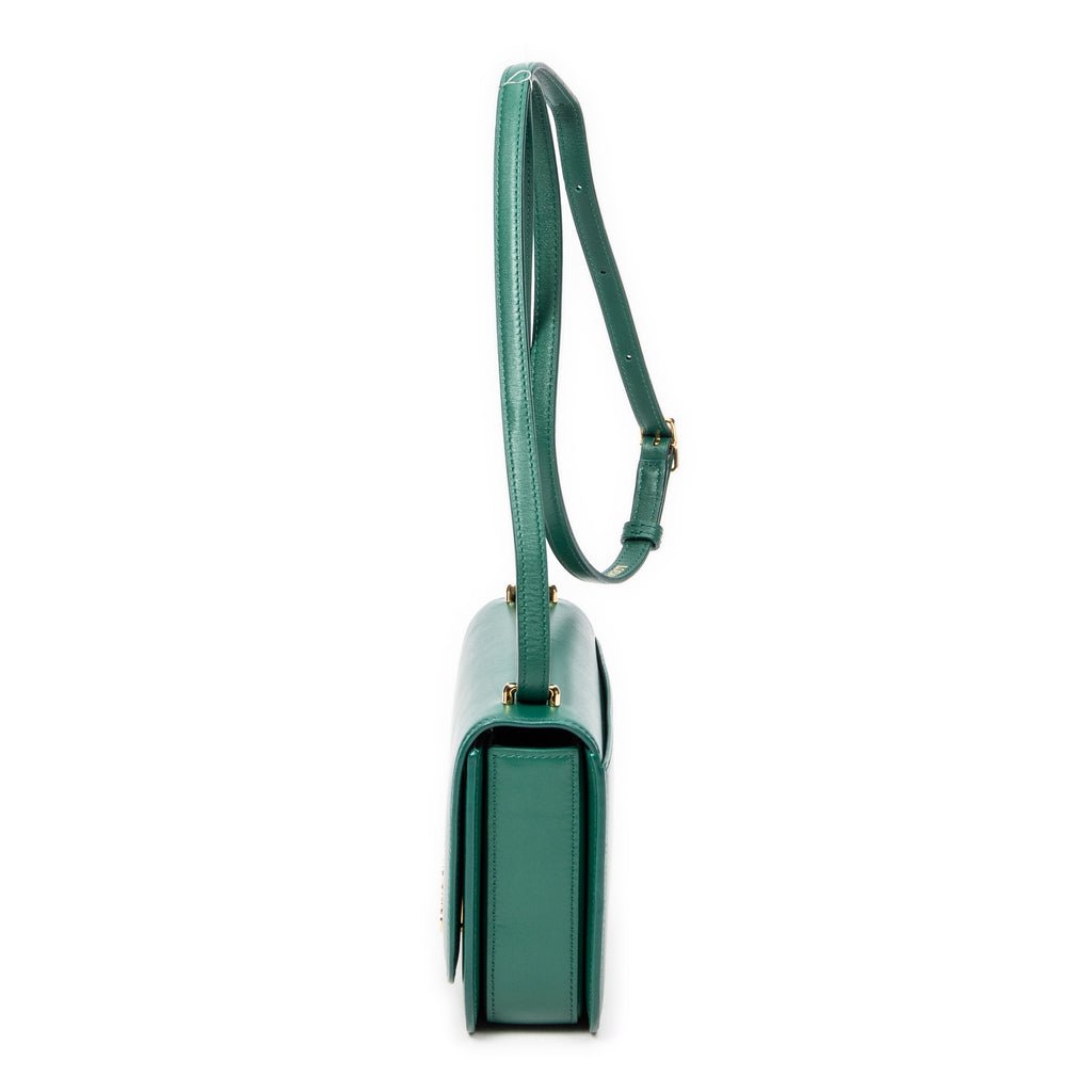 Shoulder bag Small Goya Flap Crossbody Green Smooth Leather