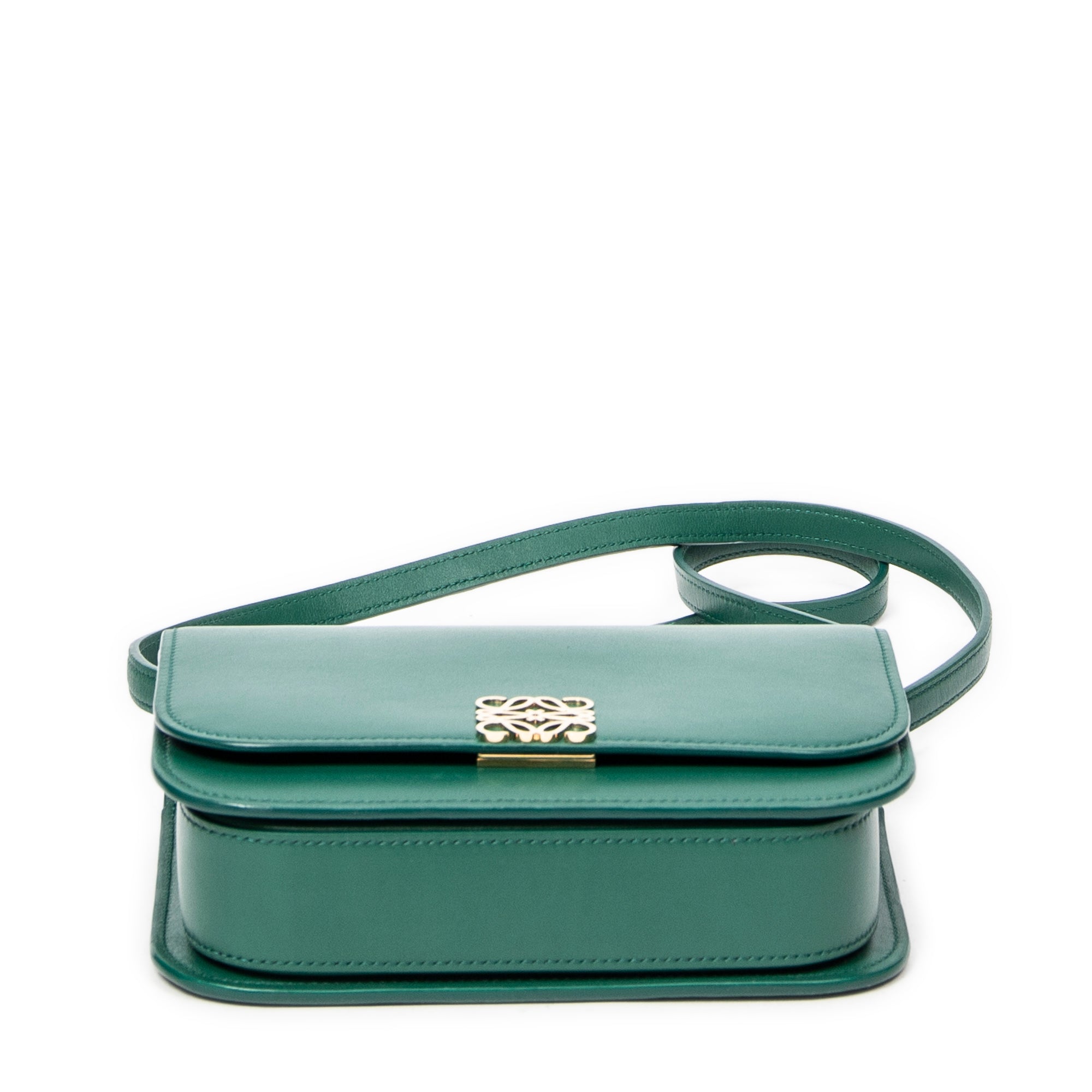 Shoulder bag Small Goya Flap Crossbody Green Smooth Leather
