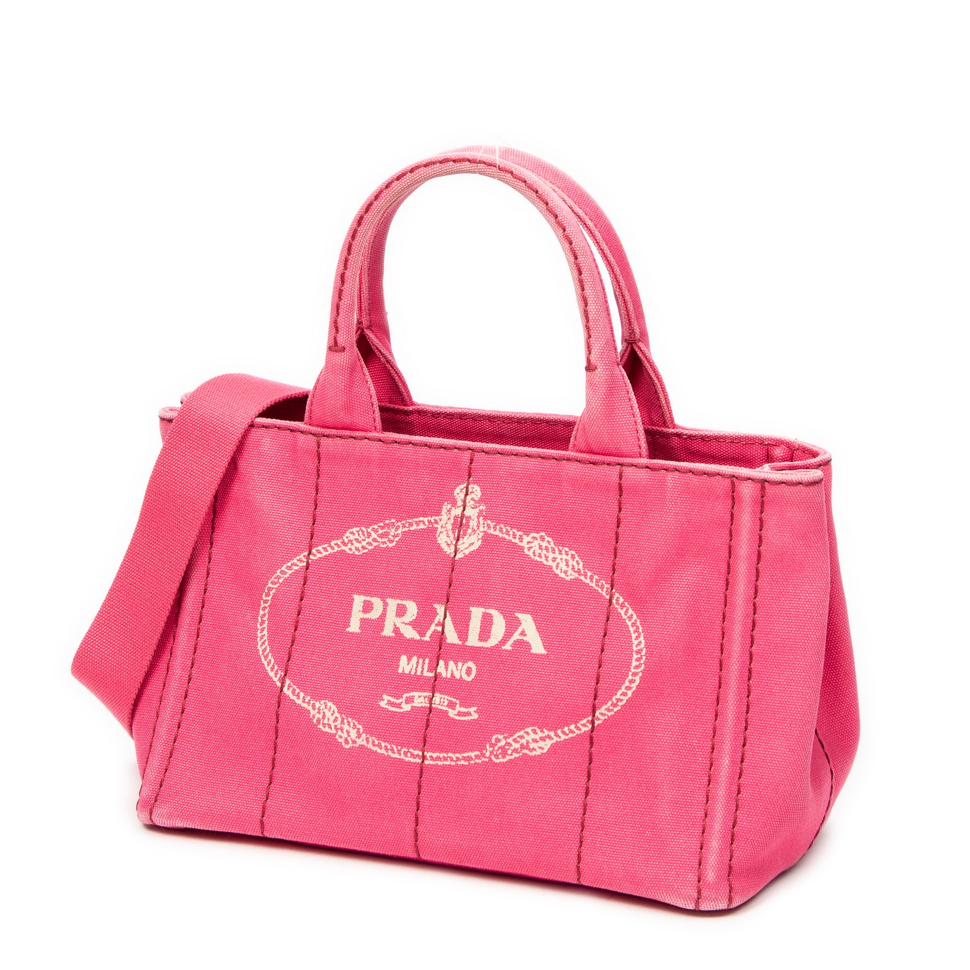 Shoulder bag Small Canapa Tote Fuchsia Pink Canapa Canvas