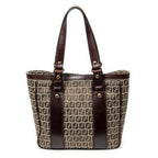 Shoulder bag Medium Open Tote Brown Zucchino Canvas