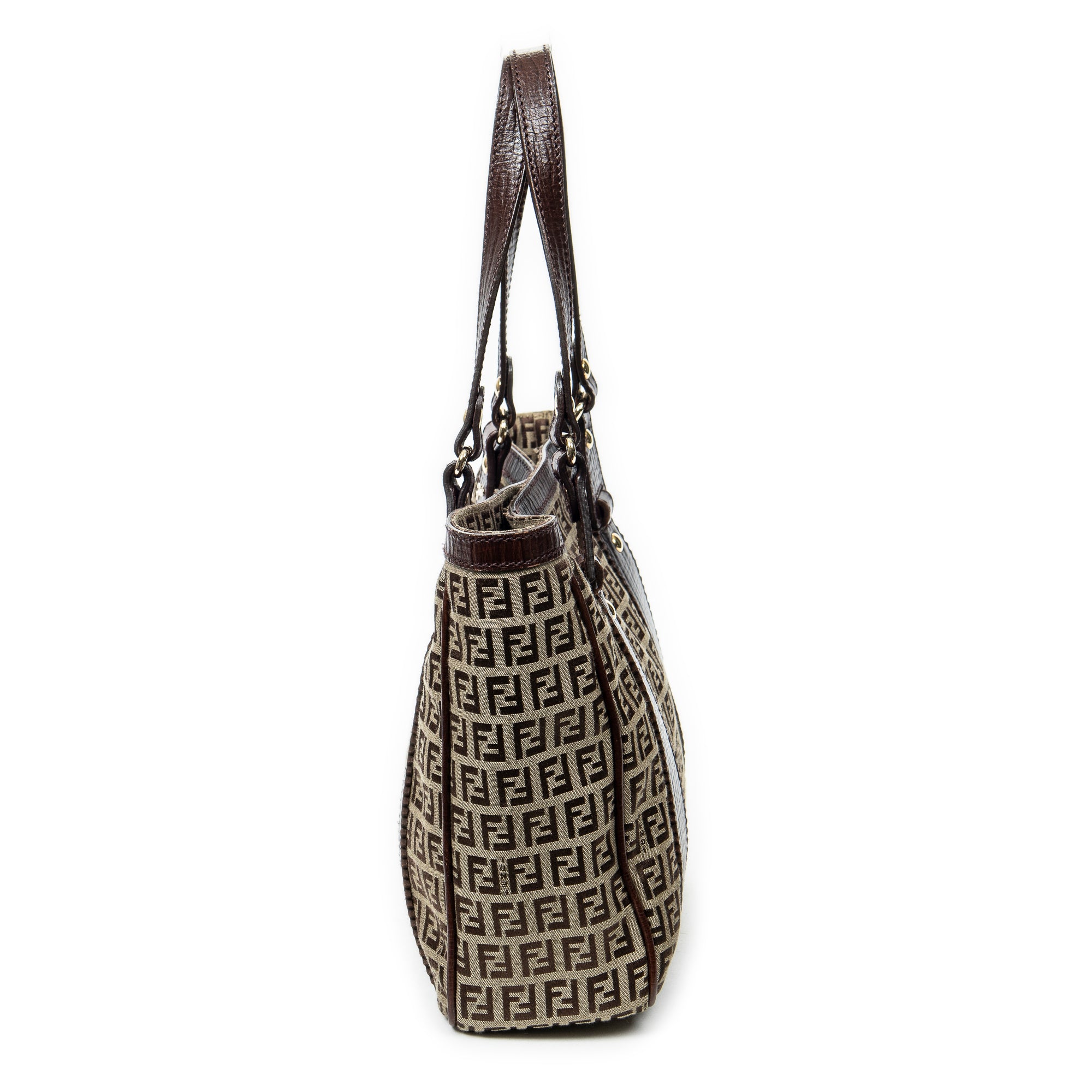 Shoulder bag Medium Open Tote Brown Zucchino Canvas