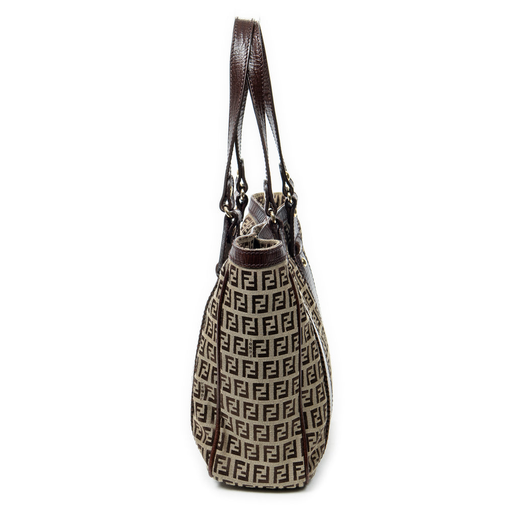 Shoulder bag Medium Open Tote Brown Zucchino Canvas
