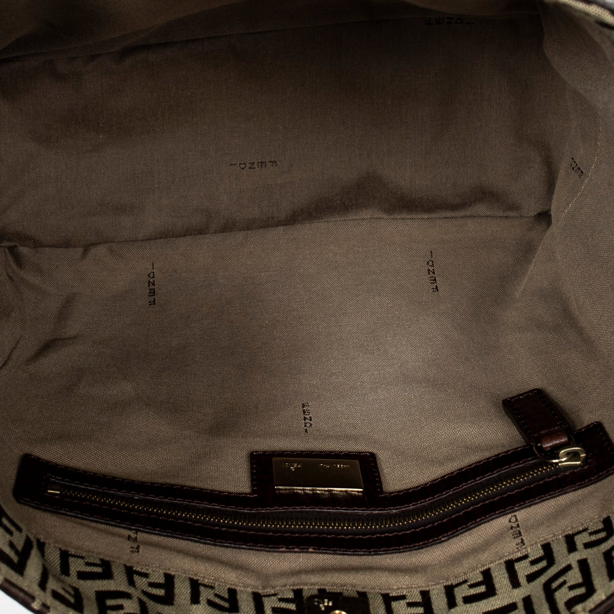 Shoulder bag Medium Open Tote Brown Zucchino Canvas – BrandCo Paris