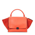 Shoulder bag Medium Trapeze Orange Grained Calfskin Leather