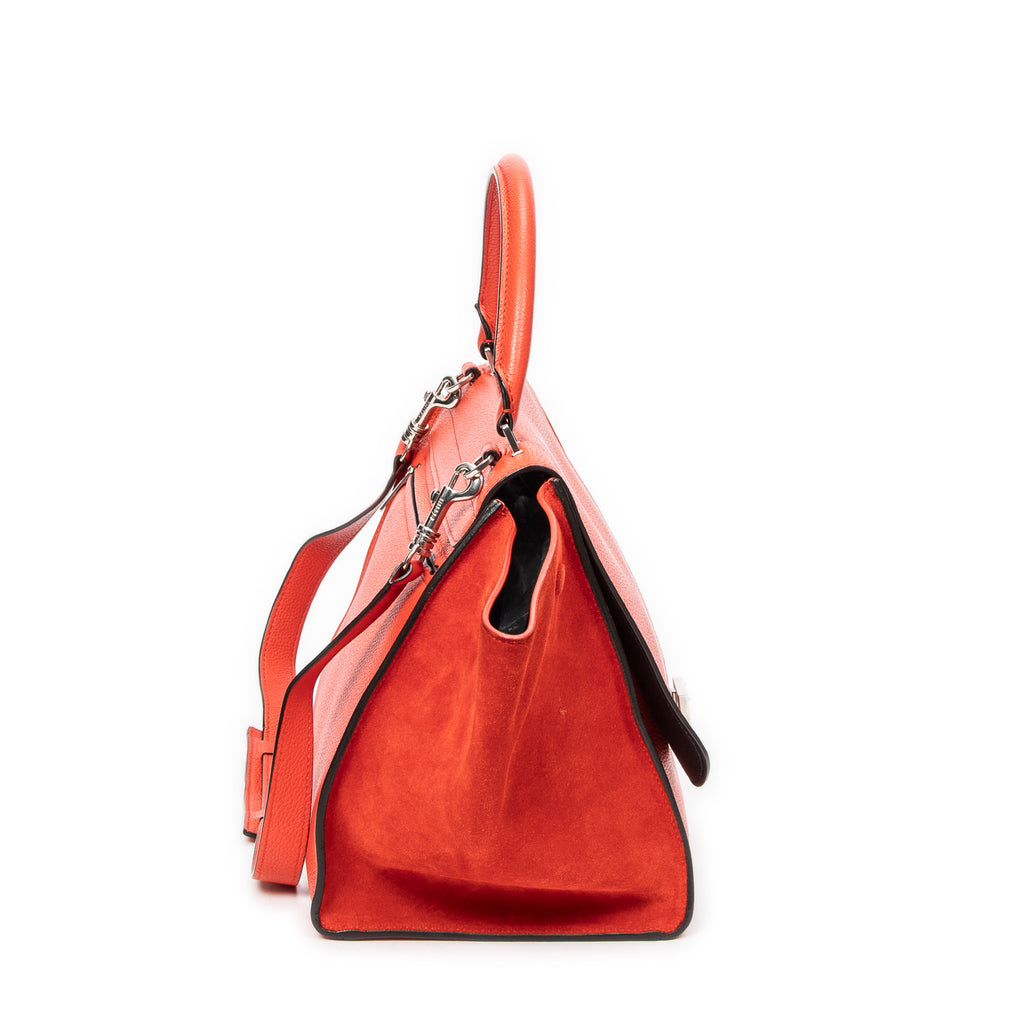 Shoulder bag Medium Trapeze Orange Grained Calfskin Leather