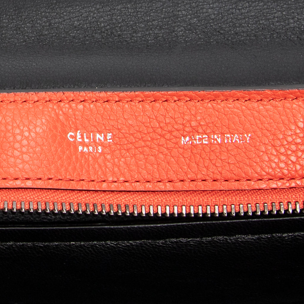 Shoulder bag Medium Trapeze Orange Grained Calfskin Leather