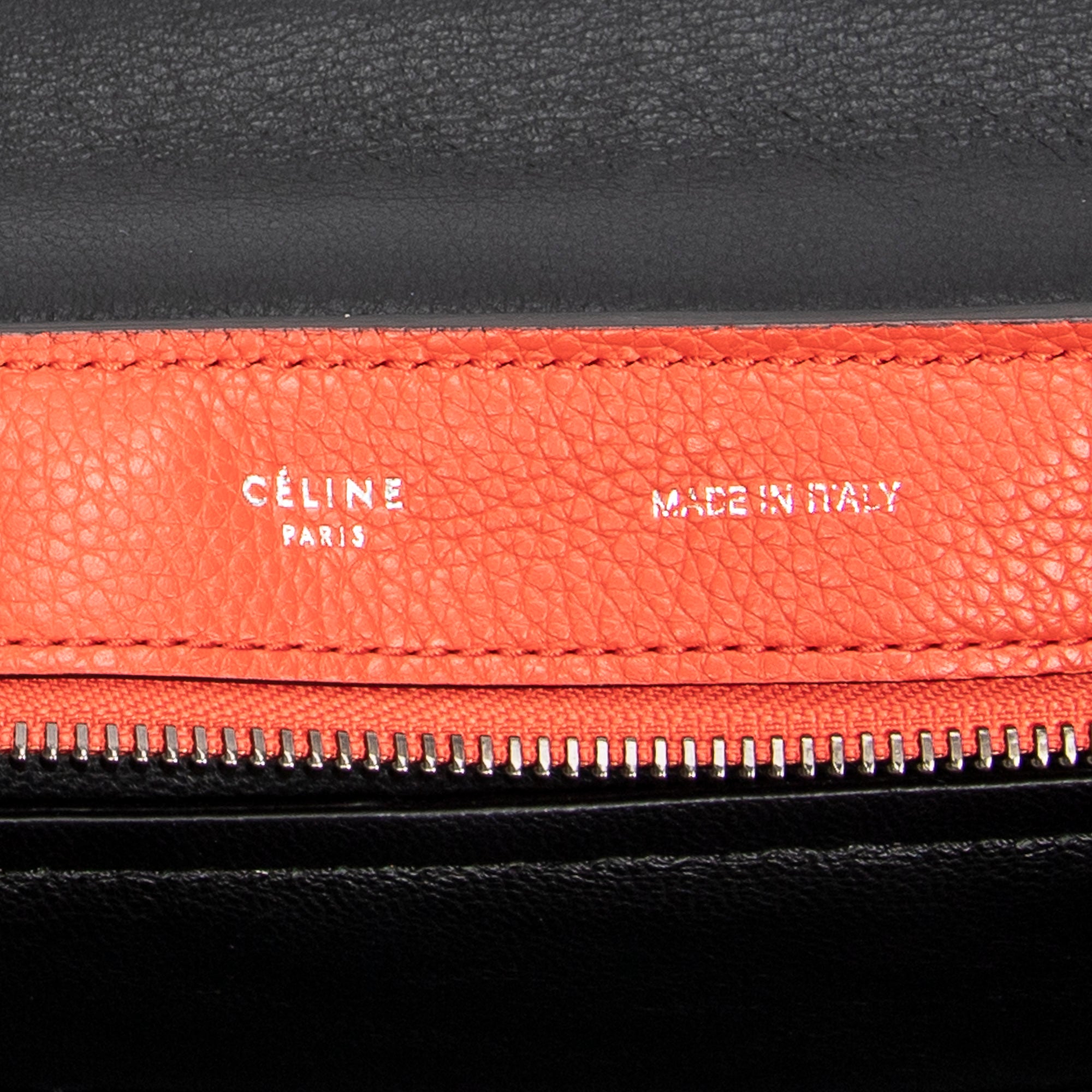 Shoulder bag Medium Trapeze Orange Grained Calfskin Leather