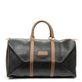 Travel Bag Vintage Large Travel Boston Grey Honeycomb Coated Canvas