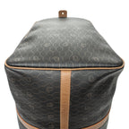 Travel Bag Vintage Large Travel Boston Grey Honeycomb Coated Canvas