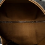 Travel Bag Vintage Large Travel Boston Grey Honeycomb Coated Canvas