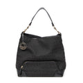 Shoulder bag Front Pocket Hobo Black Zucchino Canvas