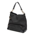 Shoulder bag Front Pocket Hobo Black Zucchino Canvas