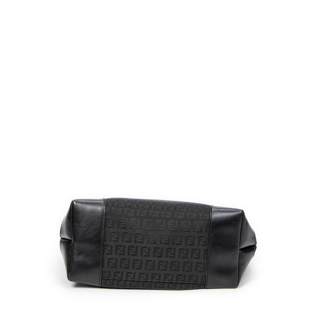 Shoulder bag Front Pocket Hobo Black Zucchino Canvas