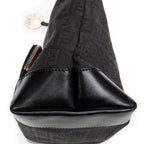 Shoulder bag Front Pocket Hobo Black Zucchino Canvas