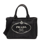 Bandolera pequeña Canapa Tote Lona Canapa negra