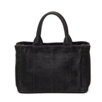Bandolera pequeña Canapa Tote Lona Canapa negra