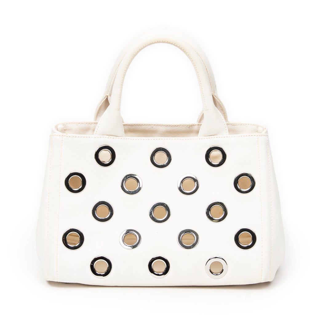 Shoulder bag Small Grommet Canapa Tote Ivory Grommet Canapa Canvas