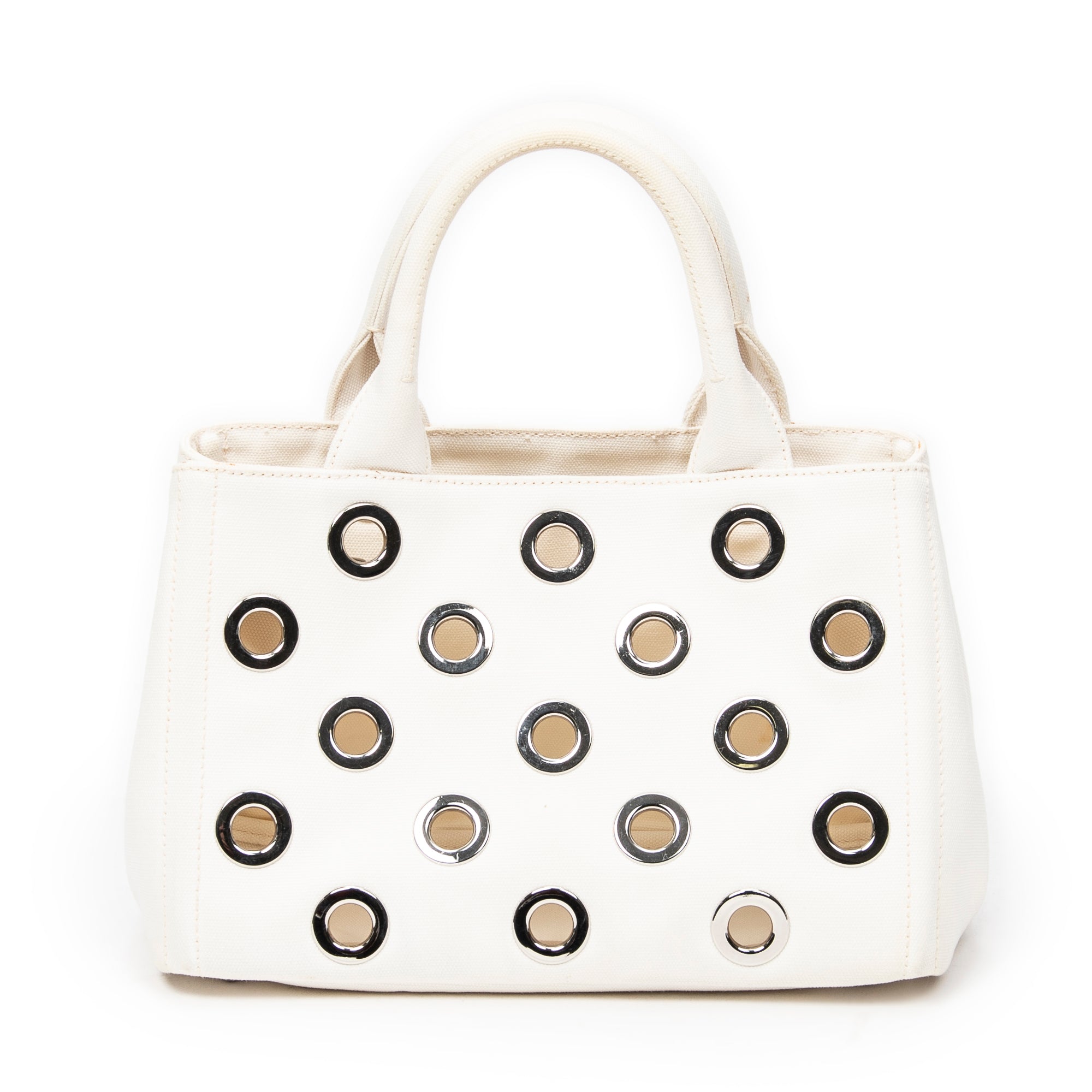 Shoulder bag Small Grommet Canapa Tote Ivory Grommet Canapa Canvas