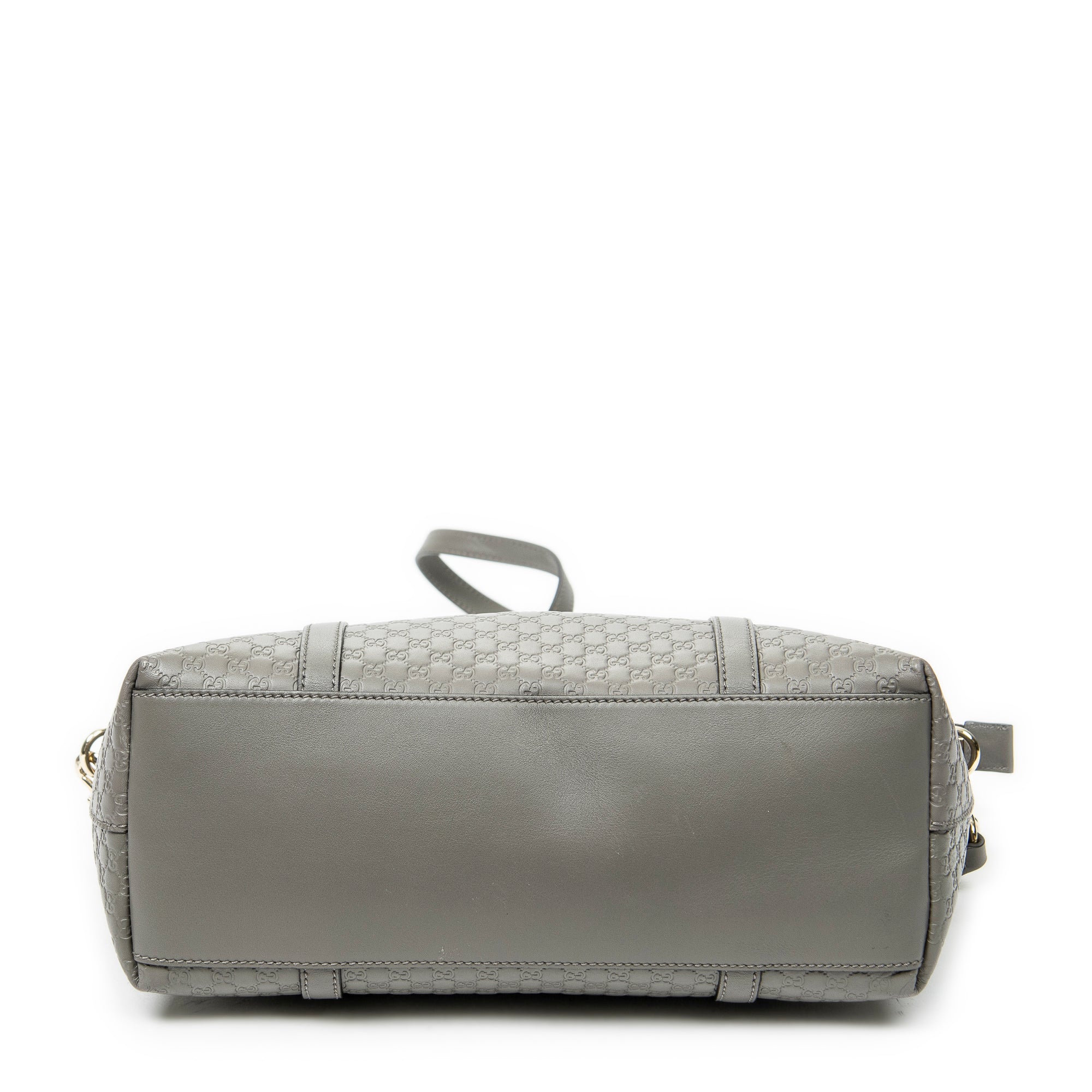 Shoulder bag Convertible Satchel Grey Microguccissima Leather